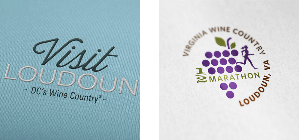 Main Visit Loudoun Logo Design and Subbrand for Virginia Wine Country 1/2 Marathon